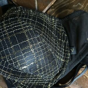 VICTORIA SECRET BRA NWT BLACK GOLD SHEER BACK STRAP 36C great under a sexy suit